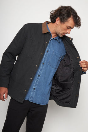 Chaqueta Roble Ripstop Orgánica Negra Hombre