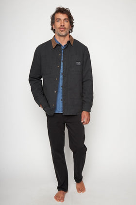 Chaqueta Roble Ripstop Orgánica Negra Hombre - 0