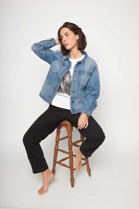Chaqueta Freya Orgánica Denim Mujer