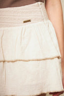 Falda Short Jopi Orgánico Beige Mujer-5