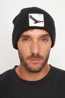 Gorro Huilo Reciclado Negro-1