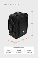 Mochila Travel Baku M Reciclada Negra 26L.-3