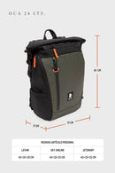Mochila Travel Oca Reciclada Verde 24L.-3