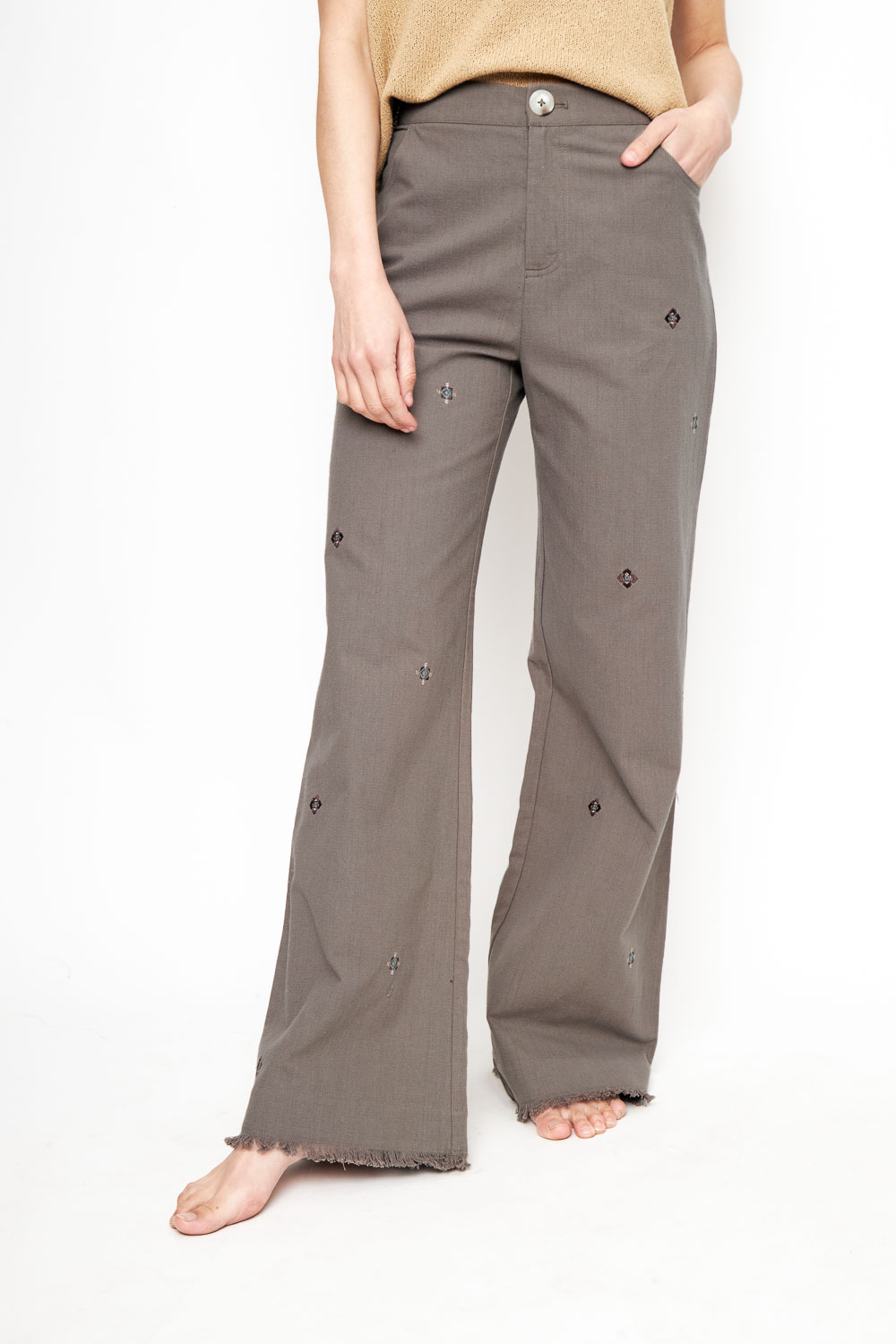 Pantalón Esme Orgánico Café Mujer - 0