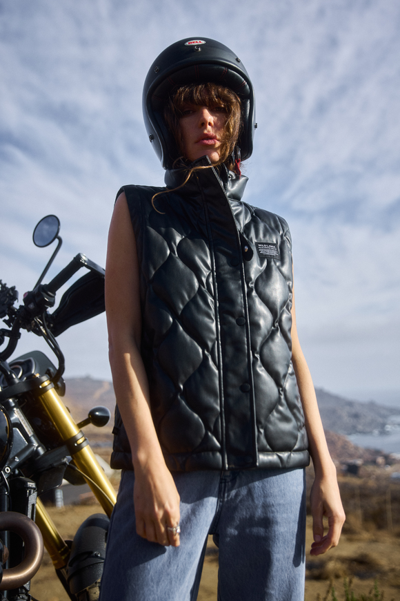 Parka Aines Sin Mangas Reciclada Negro Mujer