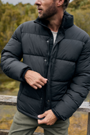 Parka Essential Reciclada Negra Hombre-1