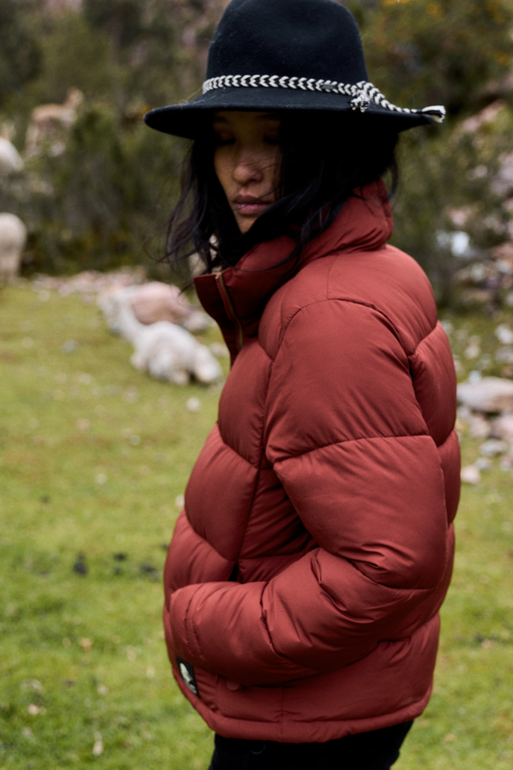 Parka Essential Reciclada Terracota Mujer
