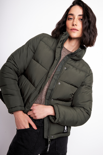 Parka Essential Reciclada Verde Mujer - 0