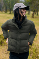 Parka Essential Reciclada Verde Mujer-1