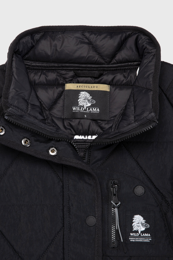 Parka Rena Reciclada Negro Mujer