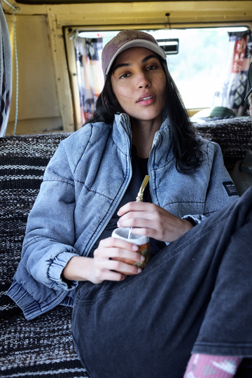 Parka Puffa Jeans Silveria Orgánica Denim Mujer