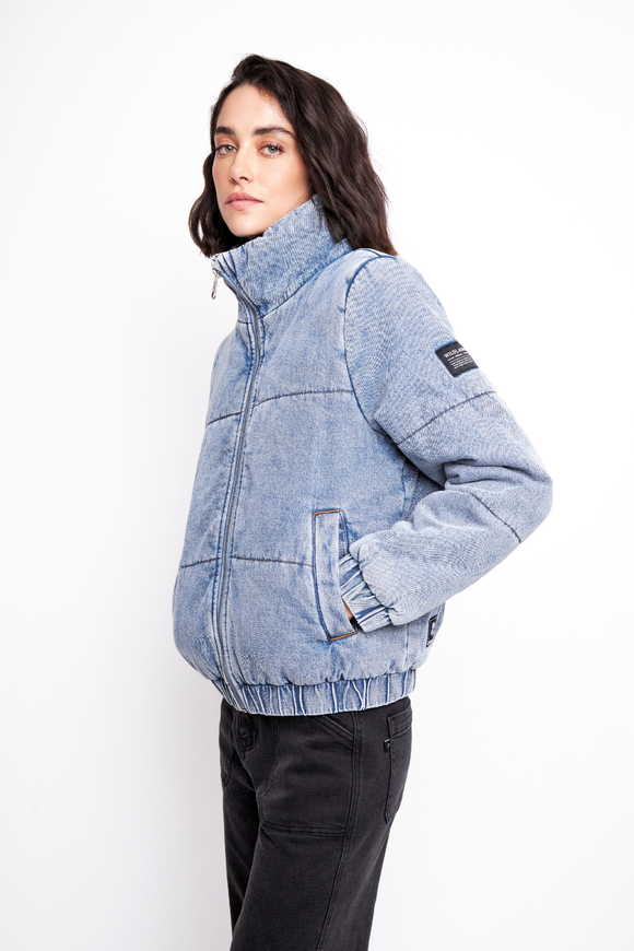 Parka Puffa Jeans Silveria Orgánica Denim Mujer