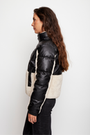 Parka Tala Reciclada Negro y Beige Mujer-3