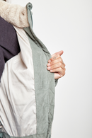 Parka Tala Reciclada Verde y Beige Mujer-6