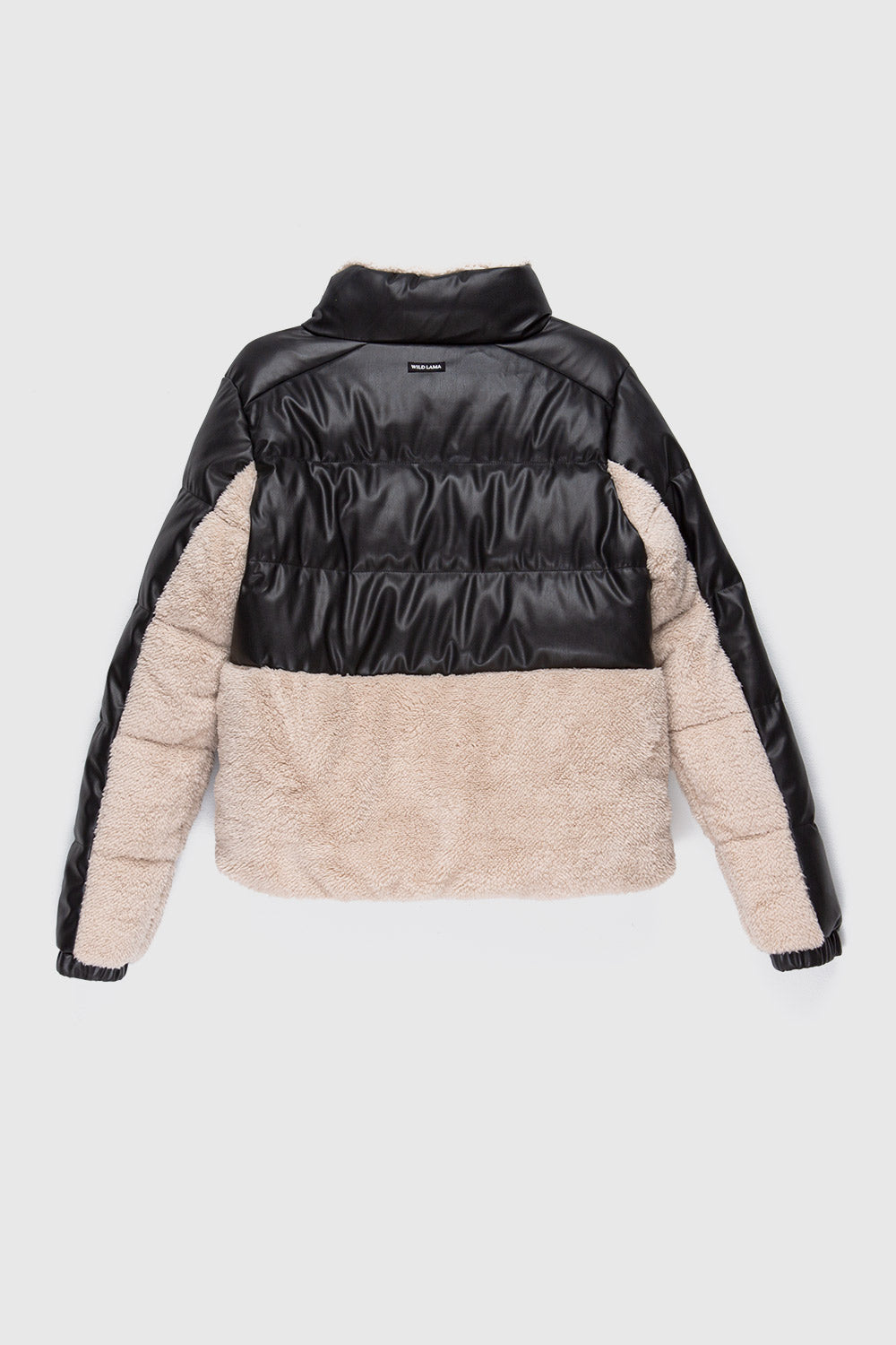 Parka Tala Reciclada Negro y Beige Mujer