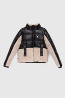 Parka Tala Reciclada Negro y Beige Mujer-8