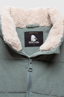 Parka Tala Reciclada Verde y Beige Mujer-9