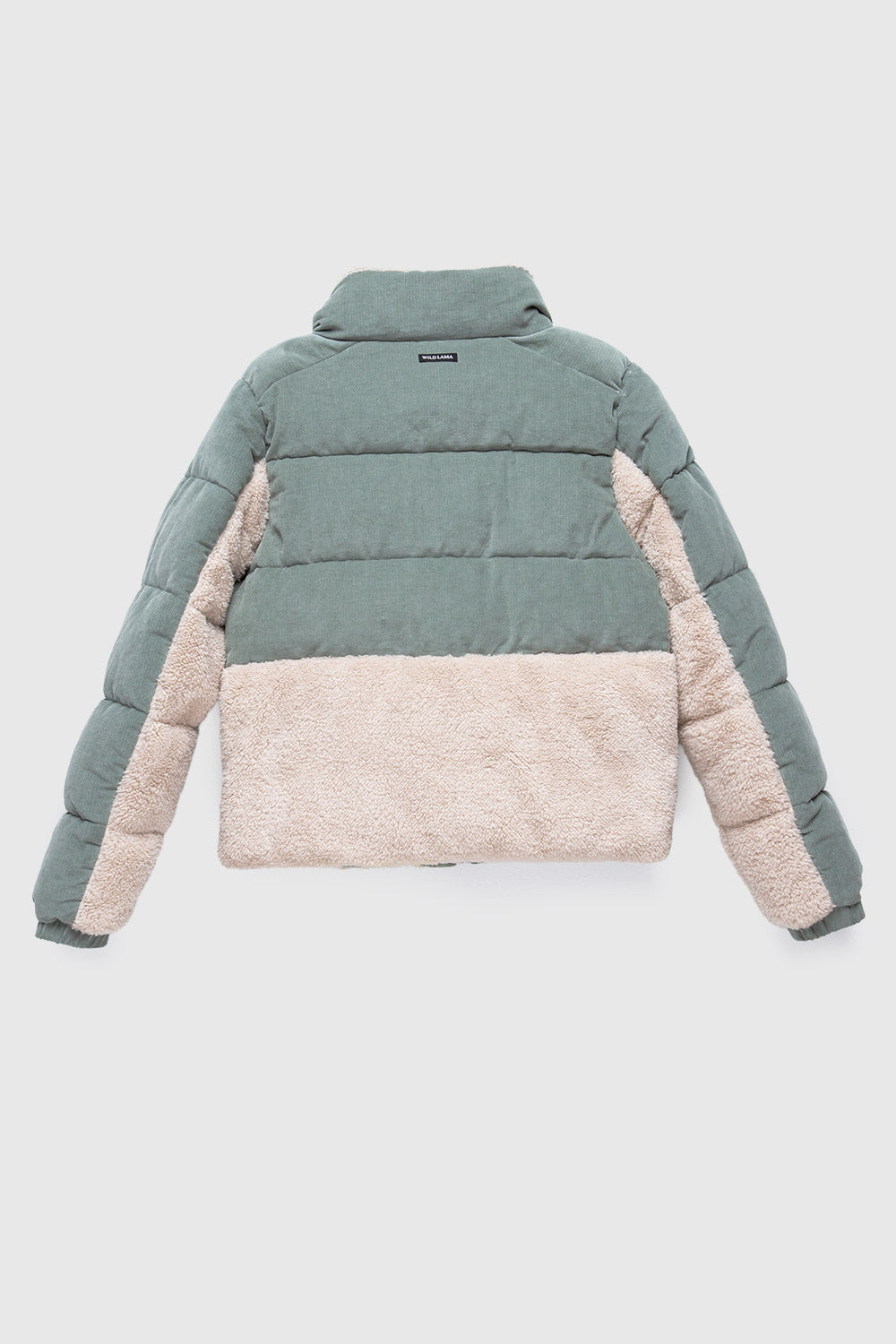 Parka Tala Reciclada Verde y Beige Mujer