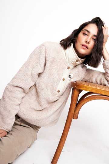Polar Luvia Reciclado Beige Mujer - 0