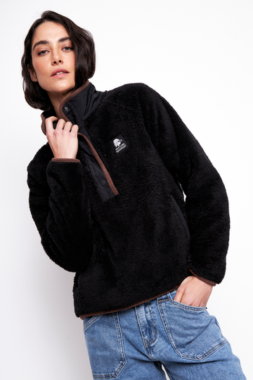 Polar Luvia Reciclado Negro Mujer - 0