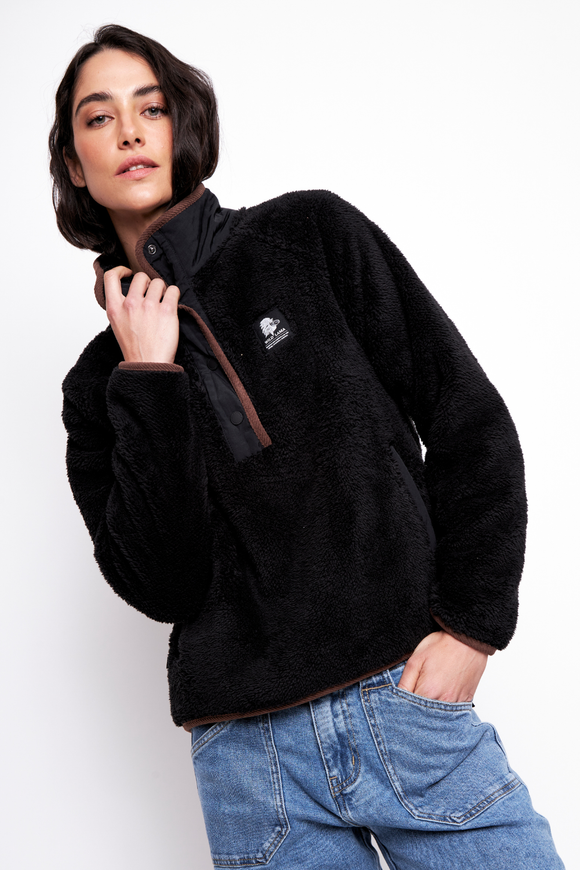 Polar Luvia Reciclado Negro Mujer