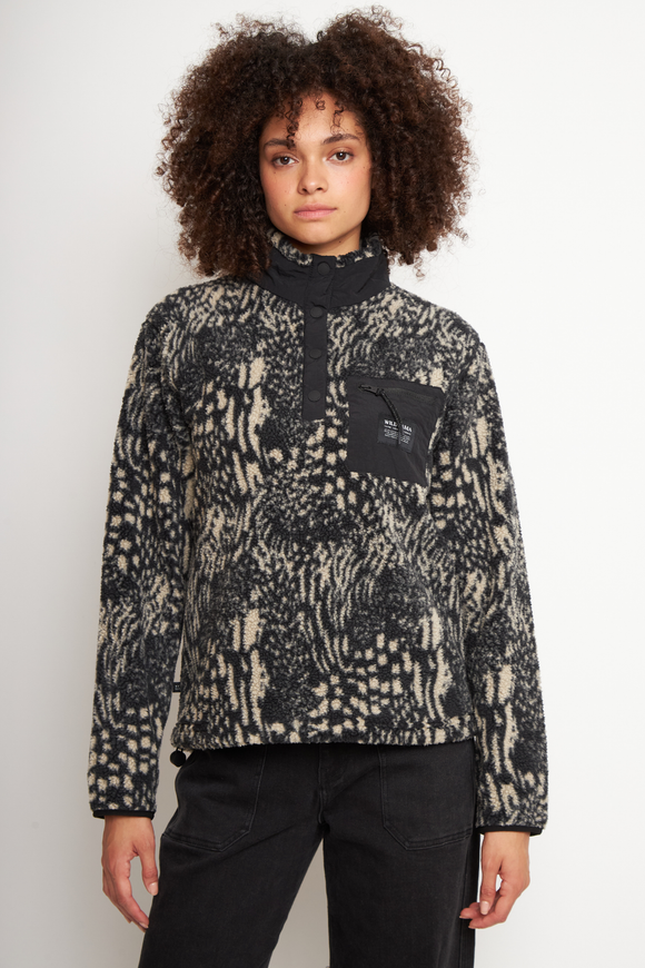 Polar Oku Reciclado Print Negro Mujer