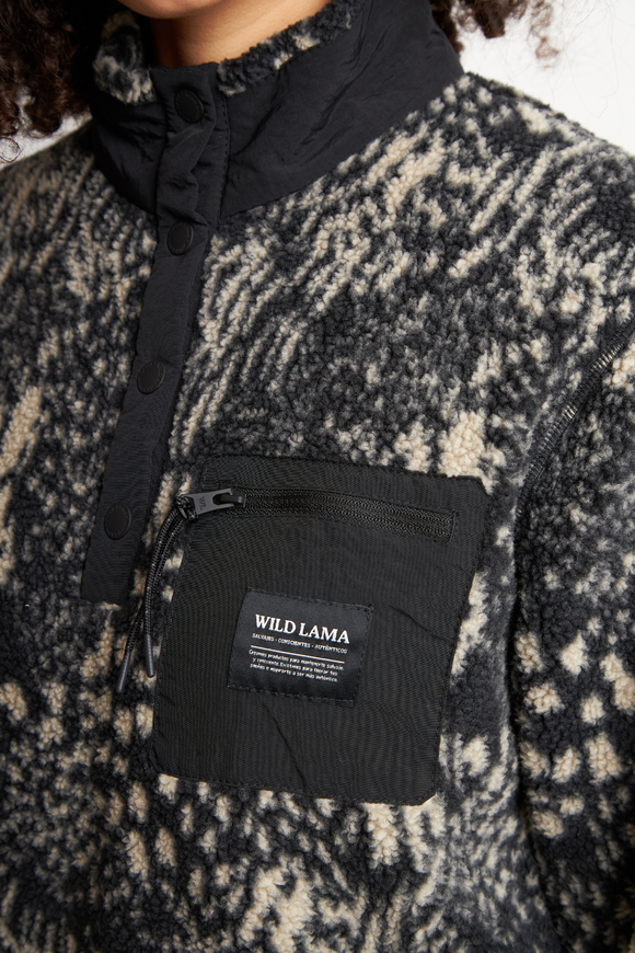 Polar Oku Reciclado Print Negro Mujer