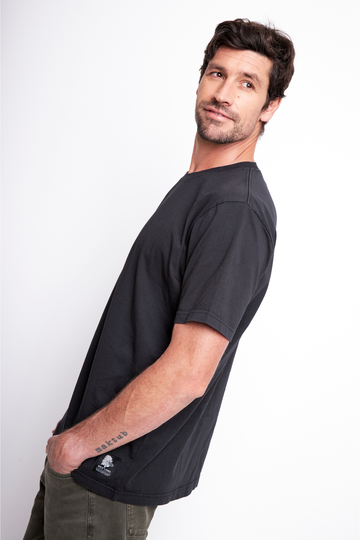 Polera Bat Orgánica Negra Hombre - 0
