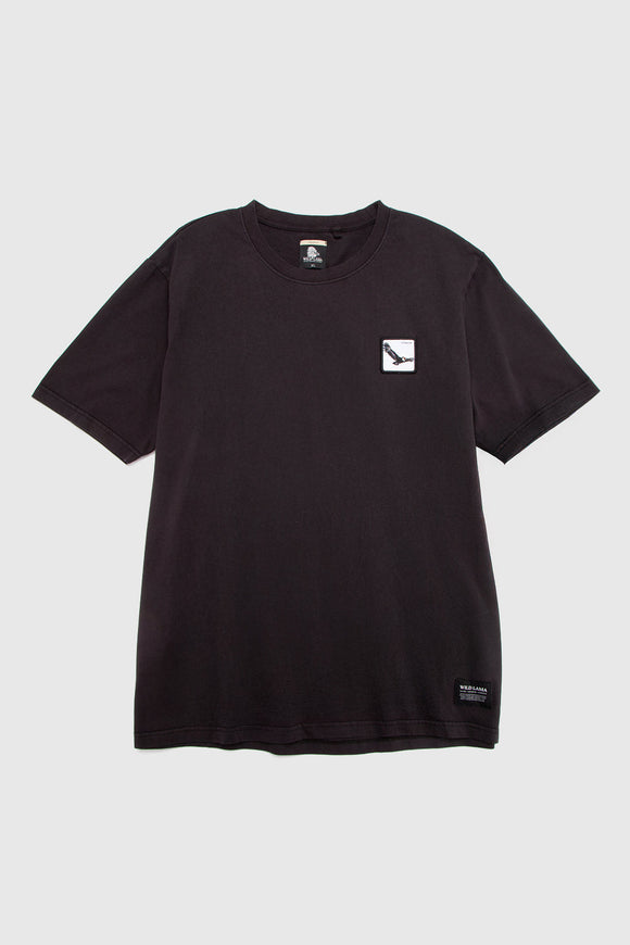 Polera Bat Parche Orgánica Negra Cóndor Hombre