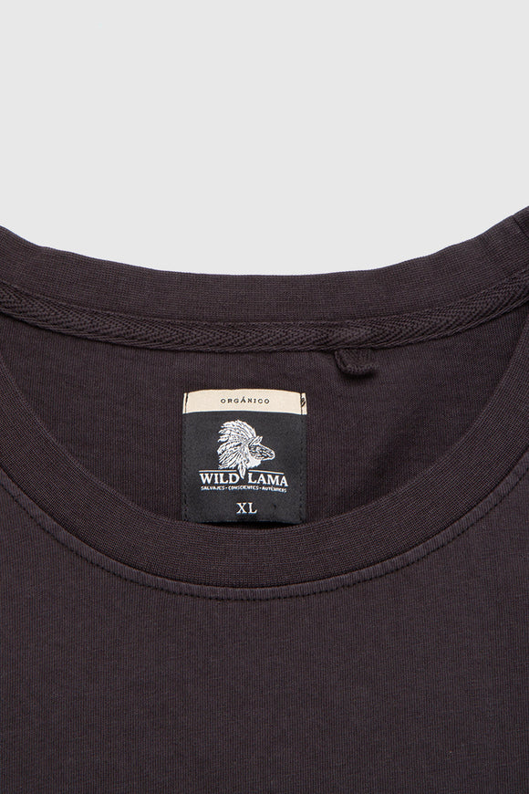 Polera Bat Parche Orgánica Negra Cóndor Hombre