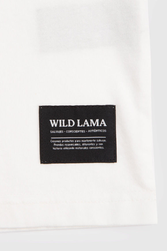 Polera Bat Parche Orgánica Zorro Blanco Hombre