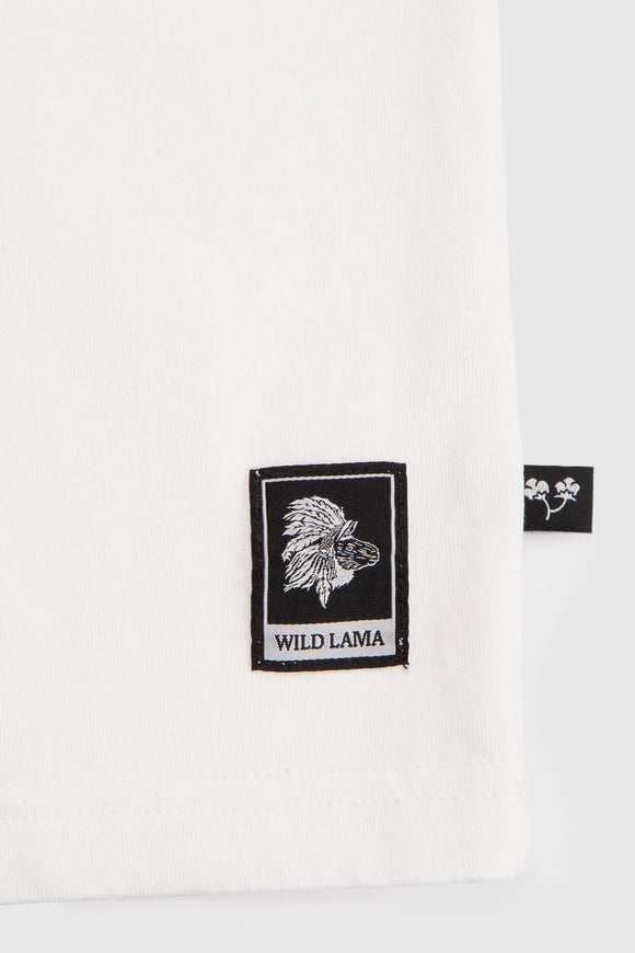 Polera Bat Parche Orgánica Zorro Blanco Hombre