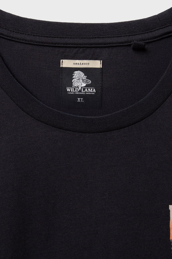 Polera Forest Orgánica Negra Hombre