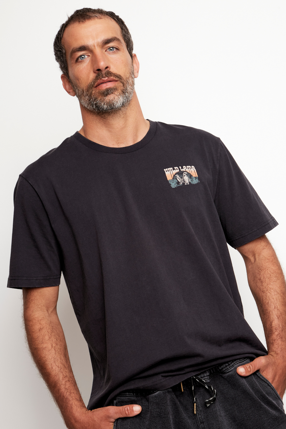 Polera Forest Orgánica Negra Hombre