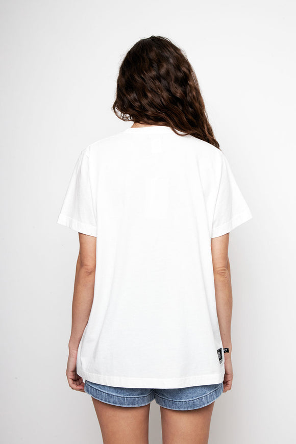 Polera Genovesa Orgánica Blanca Mujer