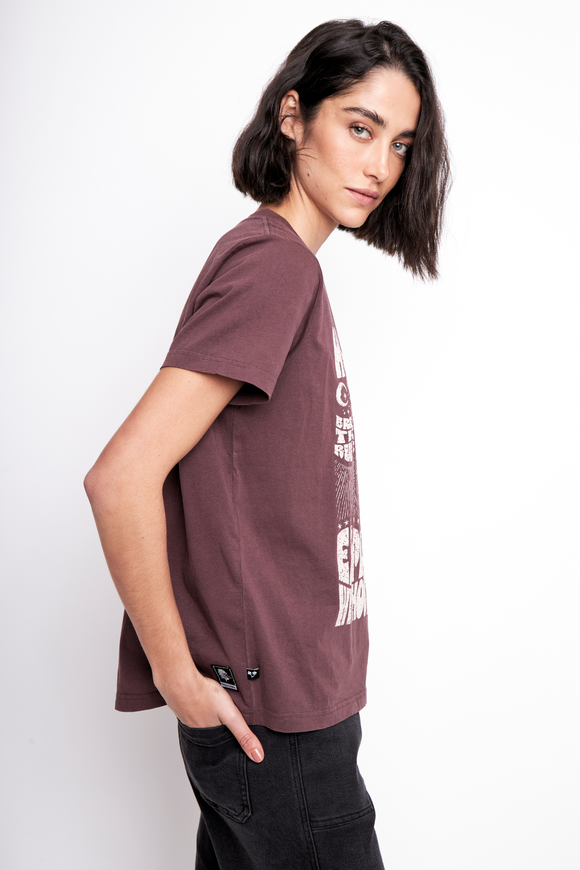 Polera Genovesa Orgánica Burdeo Mujer