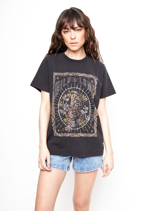 Polera Genovesa Orgánica Negra Mujer