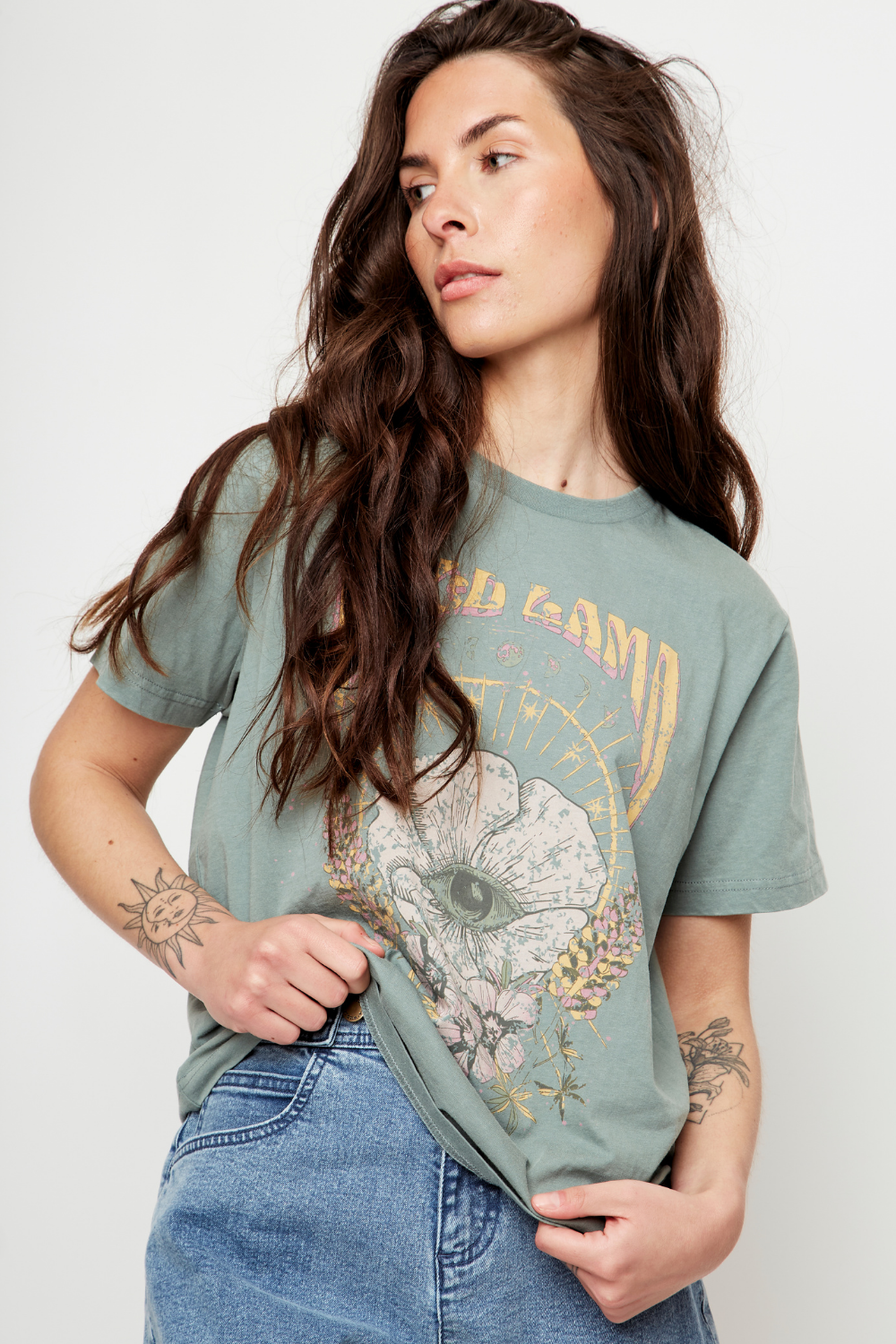 Polera Genovesa Orgánica Verde Mujer