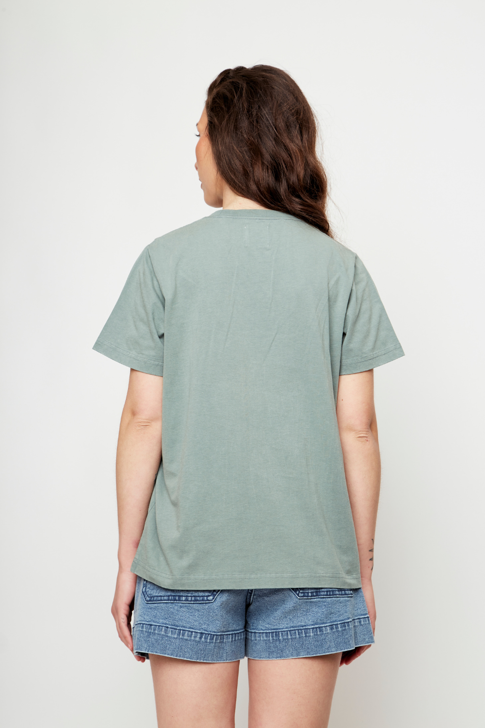 Polera Genovesa Orgánica Verde Mujer