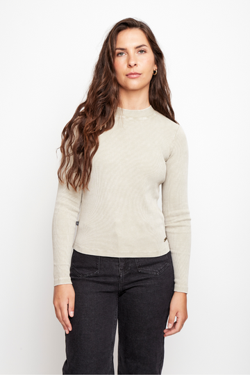 Polera Malmo Orgánica Beige Mujer - 0