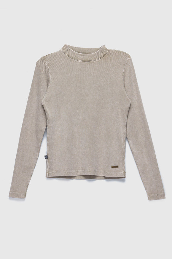 Polera Malmo Orgánica Beige Mujer