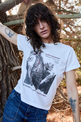 Polera Mira Orgánica Blanca Mujer