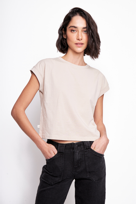 Polera Nina Orgánica Beige Mujer