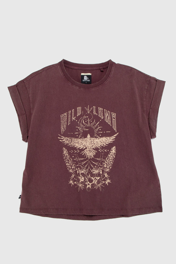 Polera Nirva Orgánica Burdeo Mujer