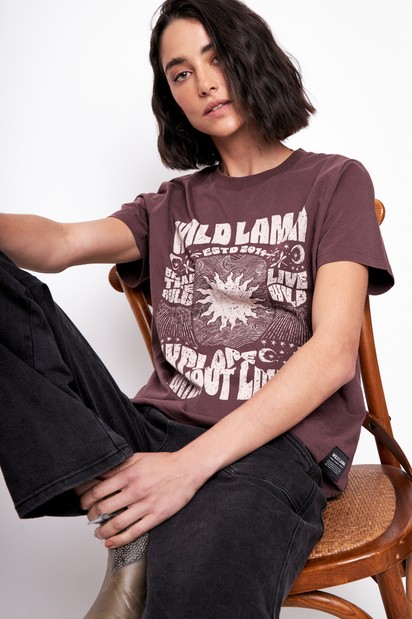 Polera Genovesa Orgánica Burdeo Mujer