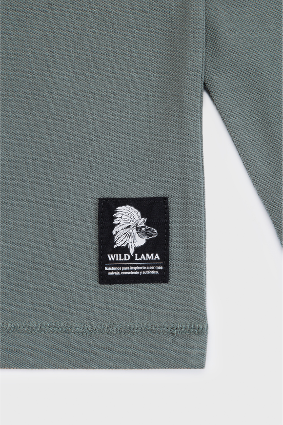Polera Vilo Reciclada Verde Hombre
