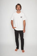 Polera Bat Parche Orgánica Zorro Blanco Hombre-2