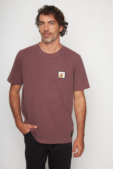 Polera Bat Parche Orgánica Burdeo Puma Hombre - 0