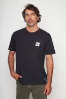 Polera Bat Parche Orgánica Negra Cóndor Hombre-3