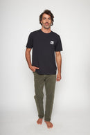 Polera Bat Parche Orgánica Negra Cóndor Hombre-2